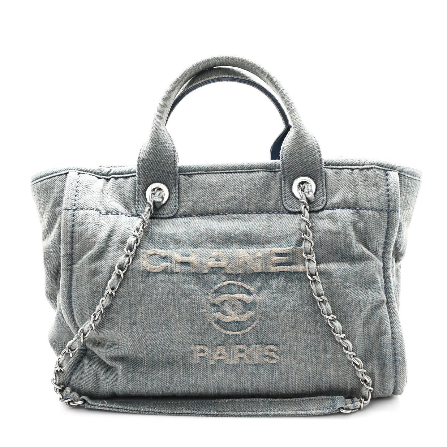 Denim Small Deauville Tote Light Blue