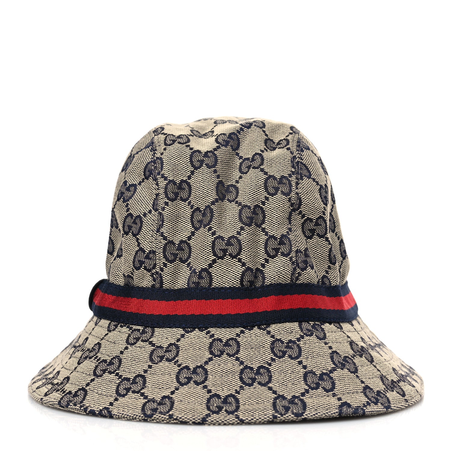 Gucci GG Monogram Web Bucket Hat L Beige Blue 2 of 8