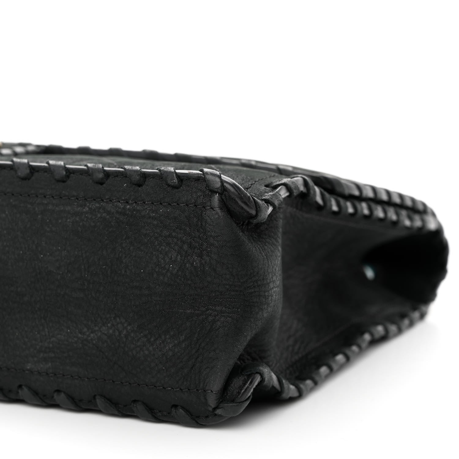 Chanel Suede Calfskin Jumbo Happy Stitch Flap Black 10 of 11