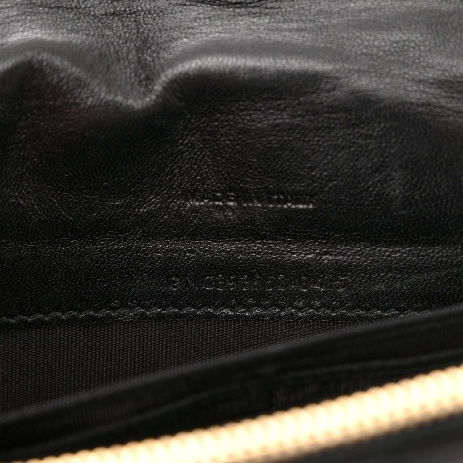 Saint Laurent Matelasse Chevron Monogram Envelope Chain Wallet Black 11 of 12