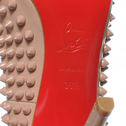 Christian Louboutin Patent Pigalle Spikes 100 Pumps 36.5 Nude 5 of 7