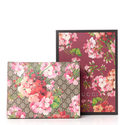 Gucci GG Supreme Monogram Blooms Large Cosmetic Case Beige Multicolor Dry Rose 11 of 11