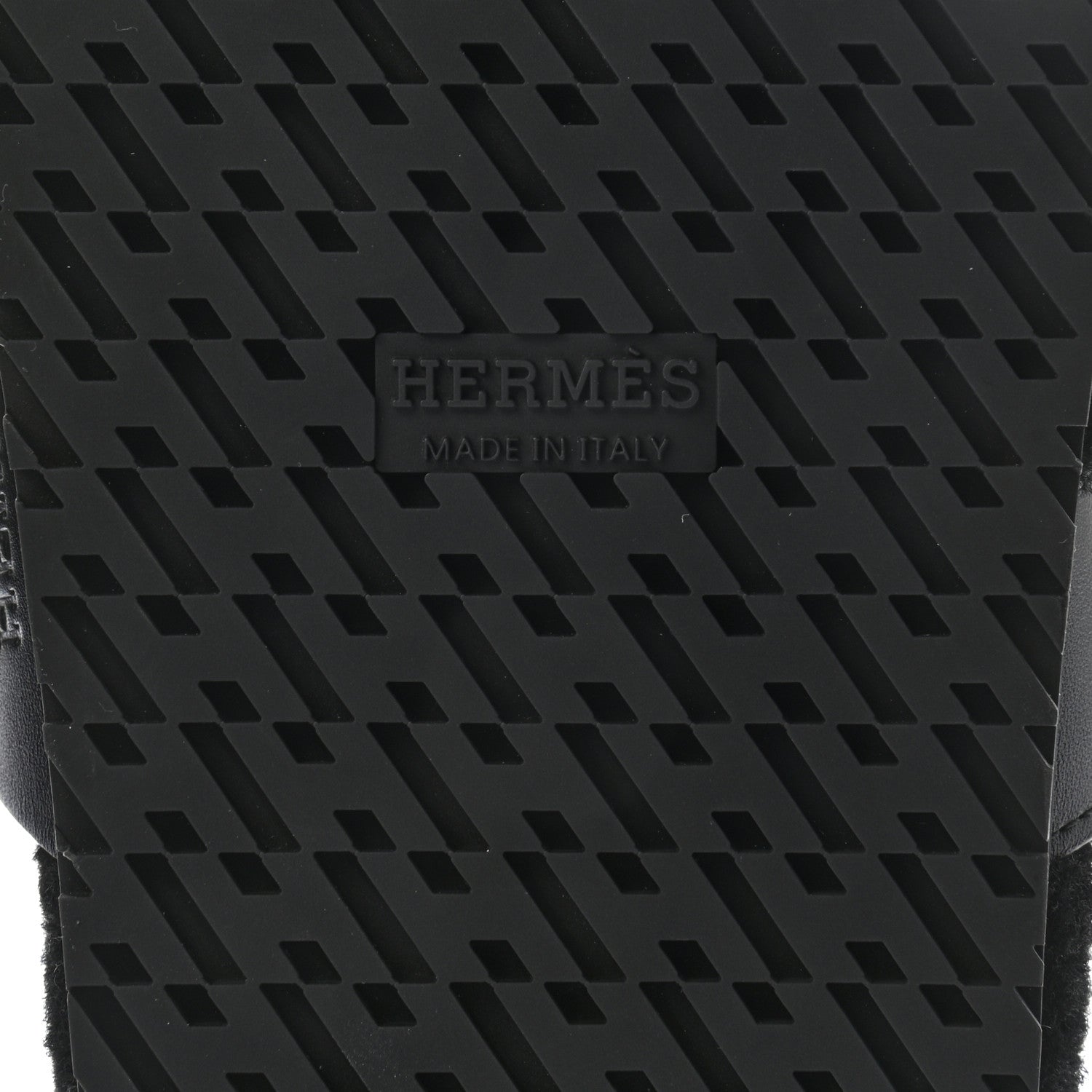 Hermes Calfskin Woolskin Womens Chypre Sandals 37 Black 6 of 9