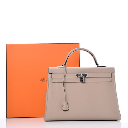 Hermes Togo Kelly Retourne 40 Gris Tourterelle 32 of 32