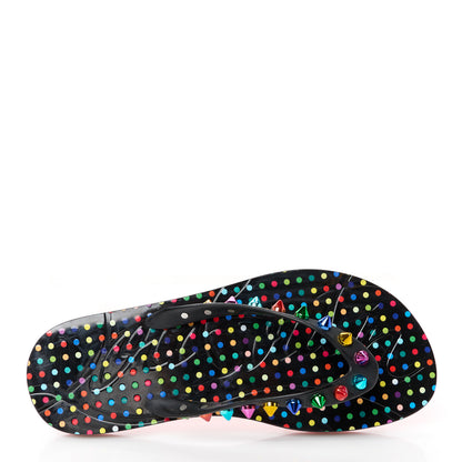 Christian Louboutin Rubber Spike Loubi Donna Flip Flop 38 Black Multicolor 7 of 8