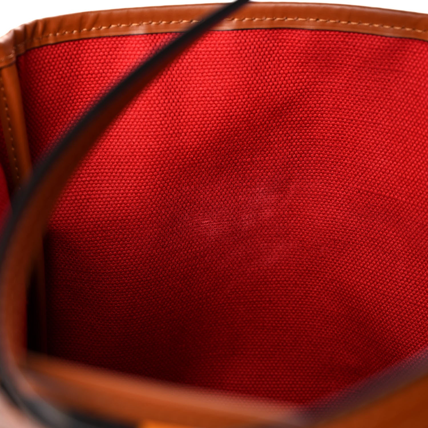 Moynat Grained Calfskin Canvas 1920 Oh! Tote Ruban MM Carbon Bronze Cognac 13 of 14