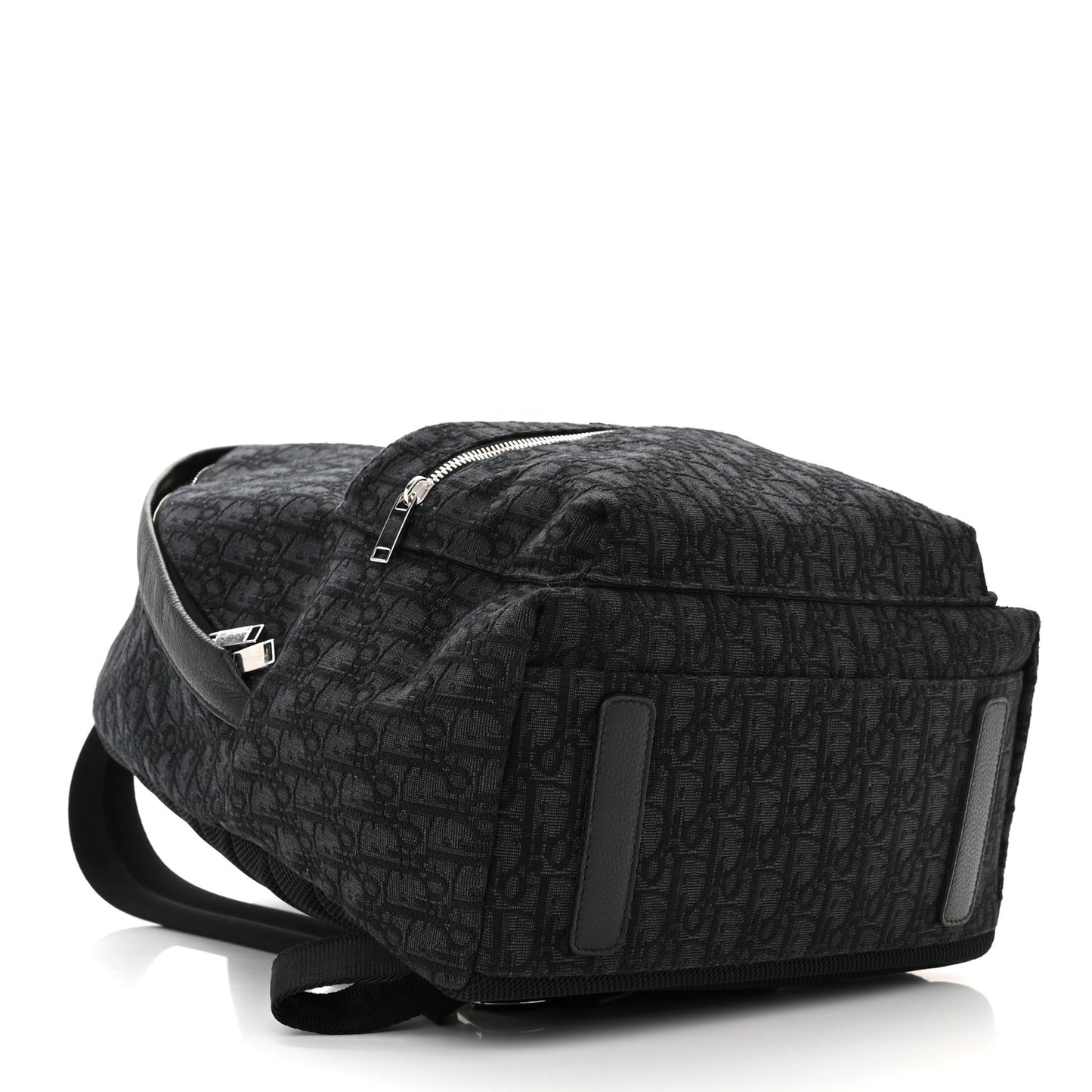 Oblique Calfskin Rider Backpack Black