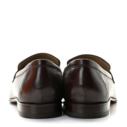 Hermes Goatskin Mens Paris Loafers 40.5 Dark Brown 5 of 12
