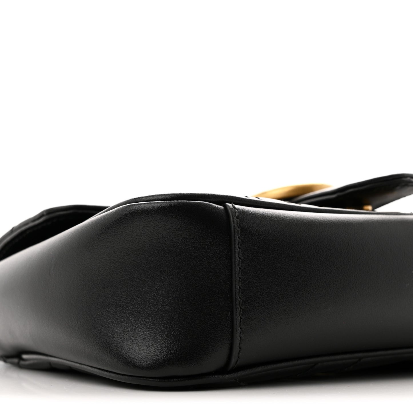 Calfskin Matelasse Mini GG Marmont Shoulder Bag Black