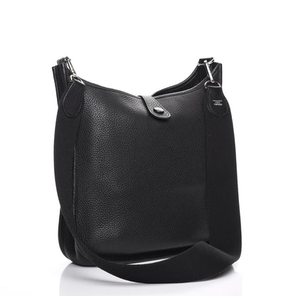 Hermes Taurillon Clemence Evelyne PM Black 3 of 7