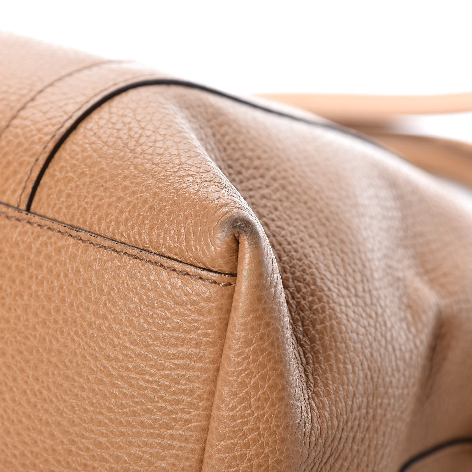 Gucci Pebbled Calfskin Medium GG Convertible Dome Satchel Beige 13 of 15