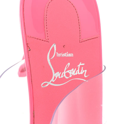 Christian Louboutin Patent PVC Just Nothing 85 Slide Sandals 41 Magnifique 7 of 12