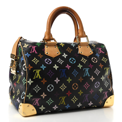 Louis Vuitton Monogram Multicolor Speedy 30 Black 3 of 16