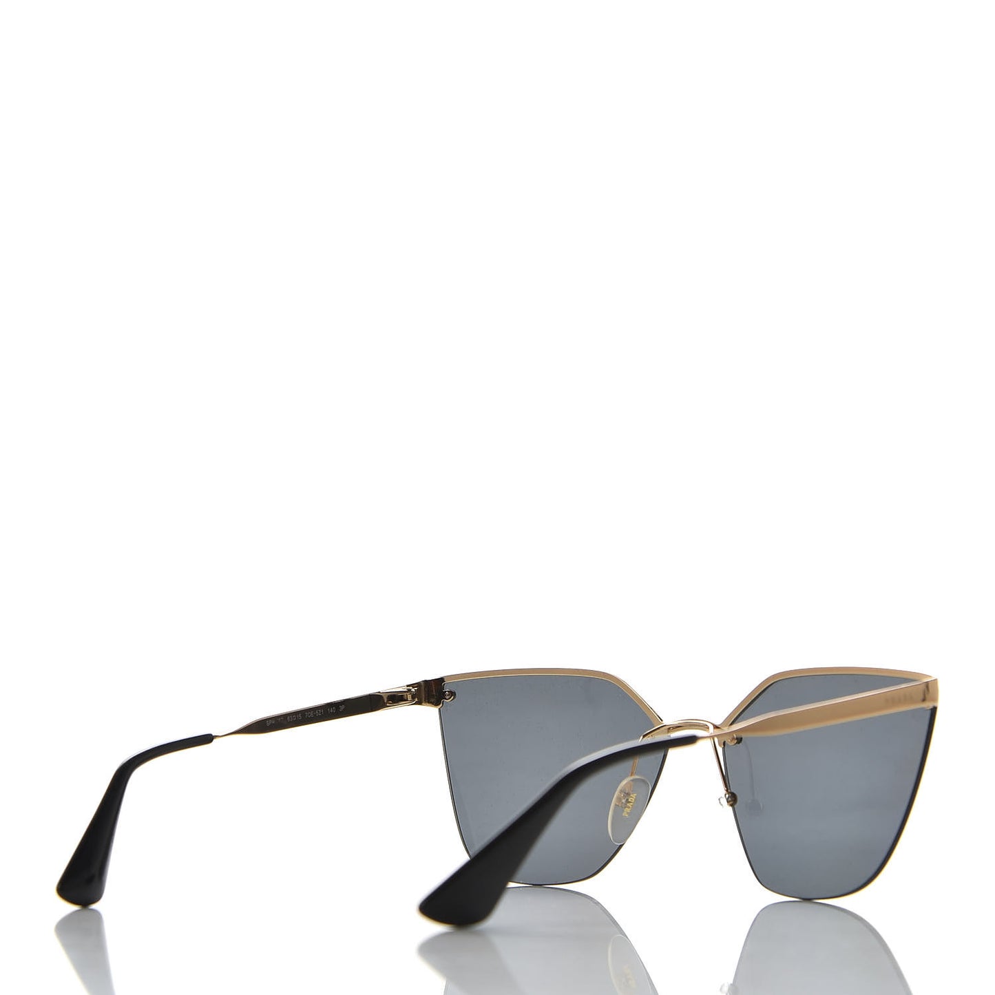 Metal Polarized Cat Eye Sunglasses SPR 68T Black