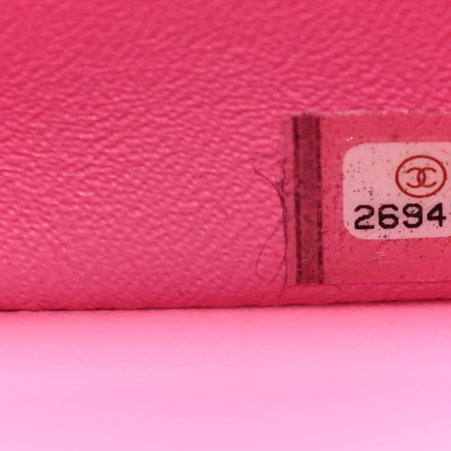 Lambskin Chevron Quilted Mini Square Flap Pink