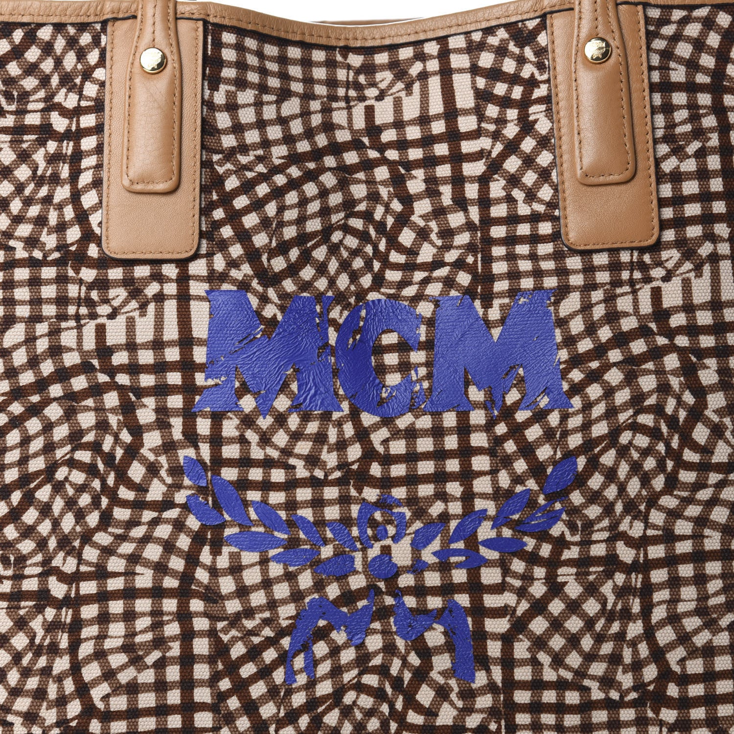 MCM Visetos Large Liz Reversible Shopper Tote Cognac 15 of 15