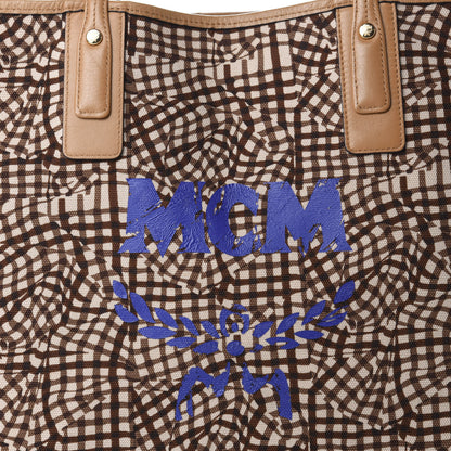 MCM Visetos Large Liz Reversible Shopper Tote Cognac 15 of 15