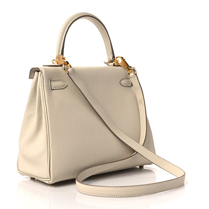 Hermes Togo Kelly Retourne 25 Craie 3 of 14