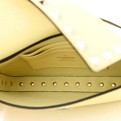 Valentino Garavani Grainy Calfskin Rockstud Crossbody Pouch Lime Sorbet 5 of 9