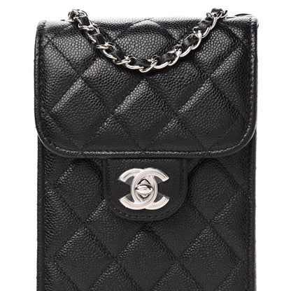 Chanel Caviar Quilted Classic Phone Holder Black 11 of 12
