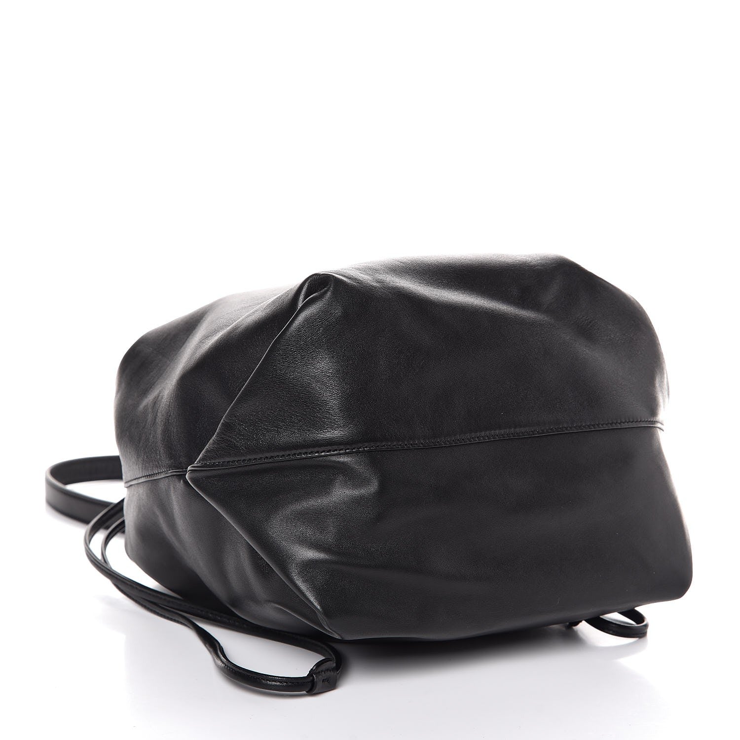 Saint Laurent Smooth Calfskin Teddy Drawstring Bag Black 5 of 8
