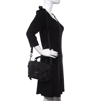 Proenza Schouler Lambskin Tiny PS1 Satchel Black 2 of 13