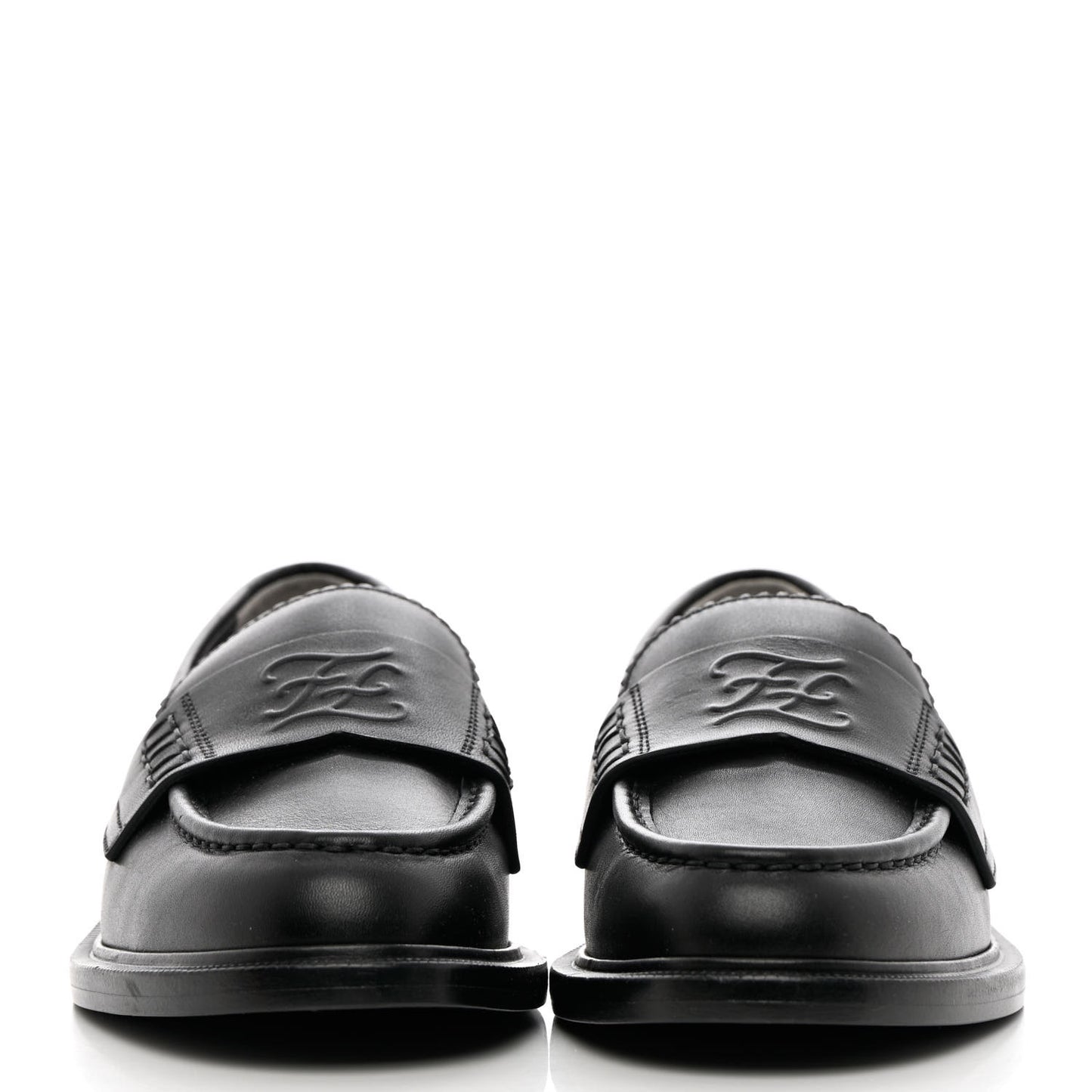 Calfskin Karligraphy Loafers 37 Black