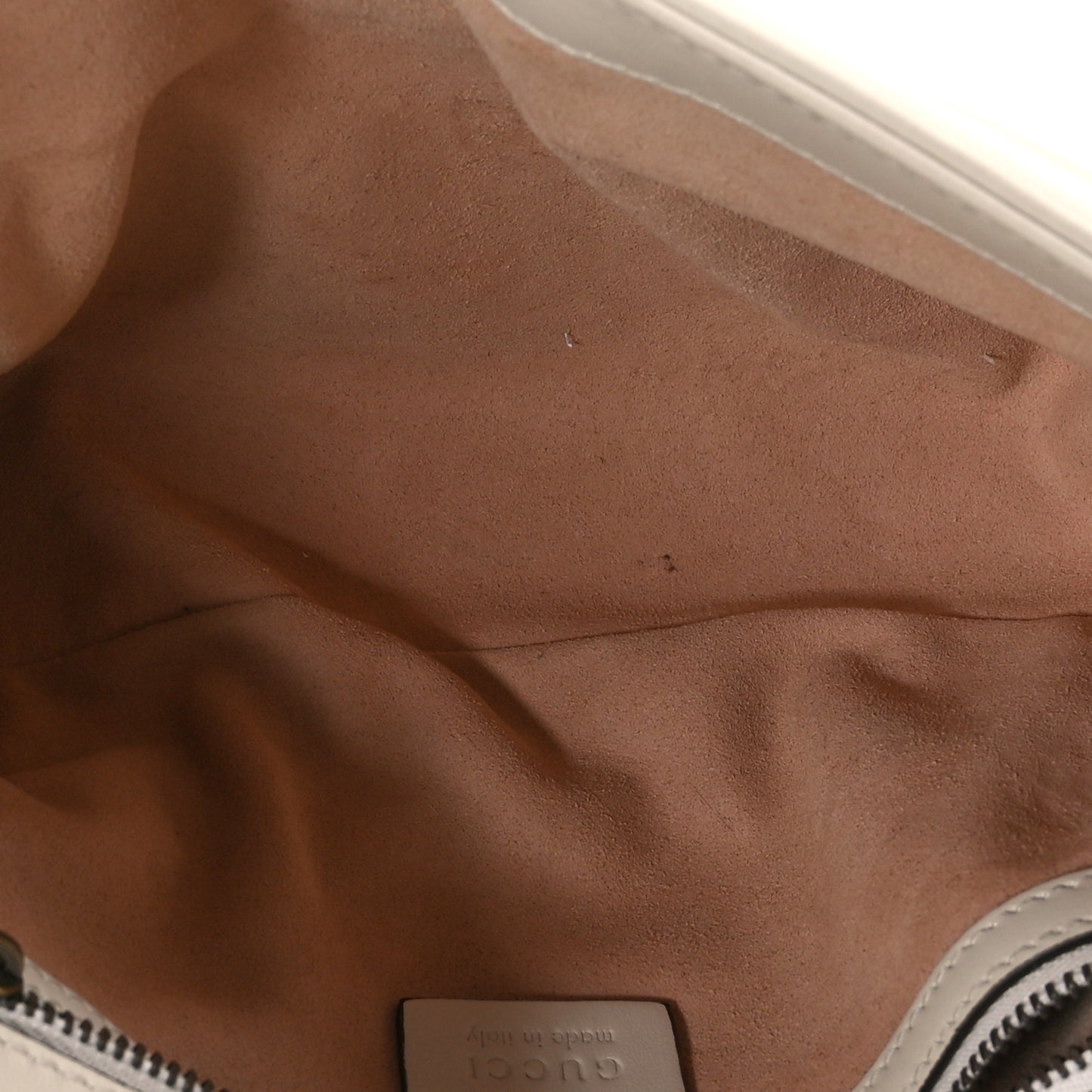 Calfskin Matelasse Small GG Marmont Shoulder Bag White