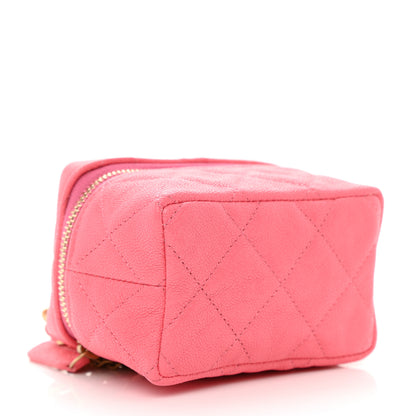 Chanel Caviar Quilted Mini Top Handle Vanity With Chain Pink 4 of 9