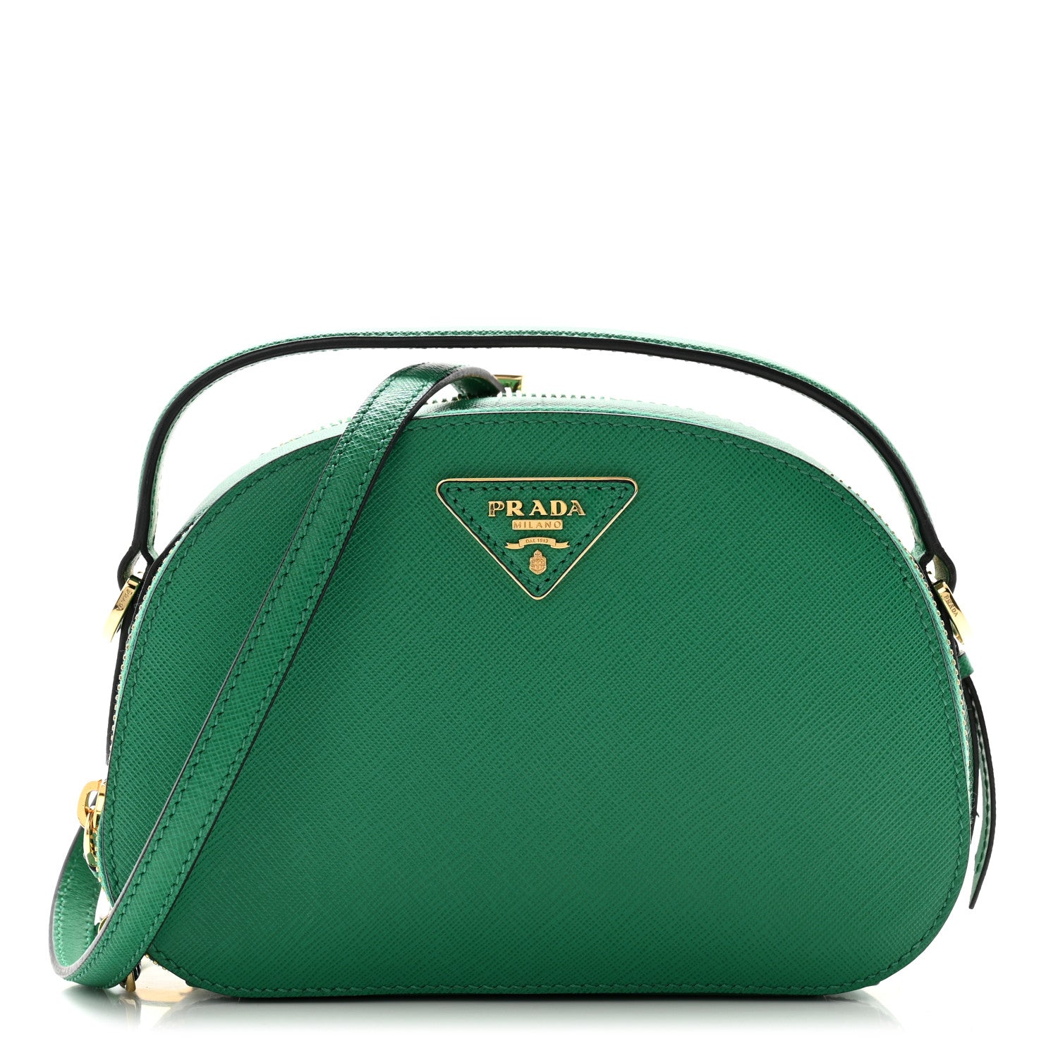 Prada Saffiano Lux Odette Crossbody Verde 1 of 11