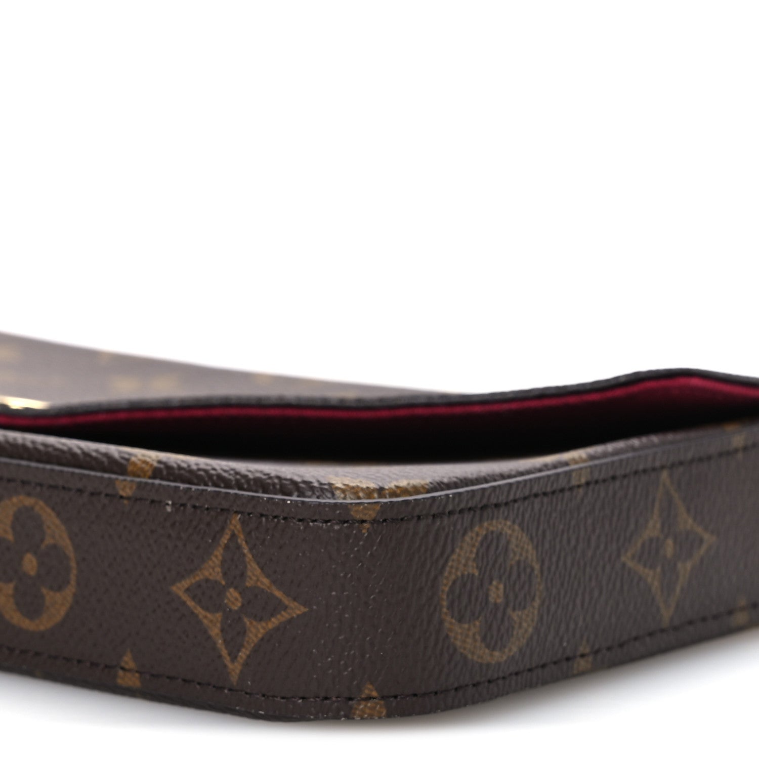 Louis Vuitton Monogram Pochette Felicie Chain Wallet Fuchsia 11 of 12