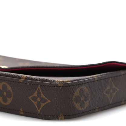 Louis Vuitton Monogram Pochette Felicie Chain Wallet Fuchsia 11 of 12