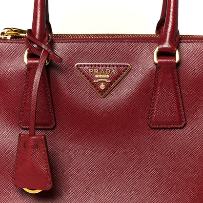 Prada Saffiano Lux Small Galleria Double Zip Tote Cerise 8 of 10