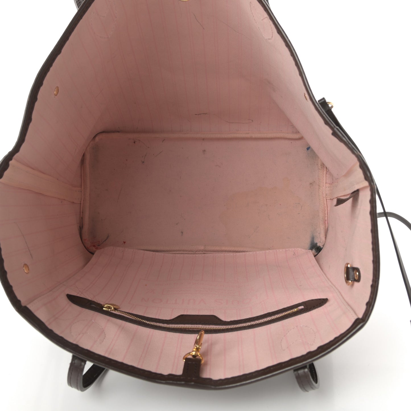 Damier Ebene Neo Neverfull MM Rose Ballerine