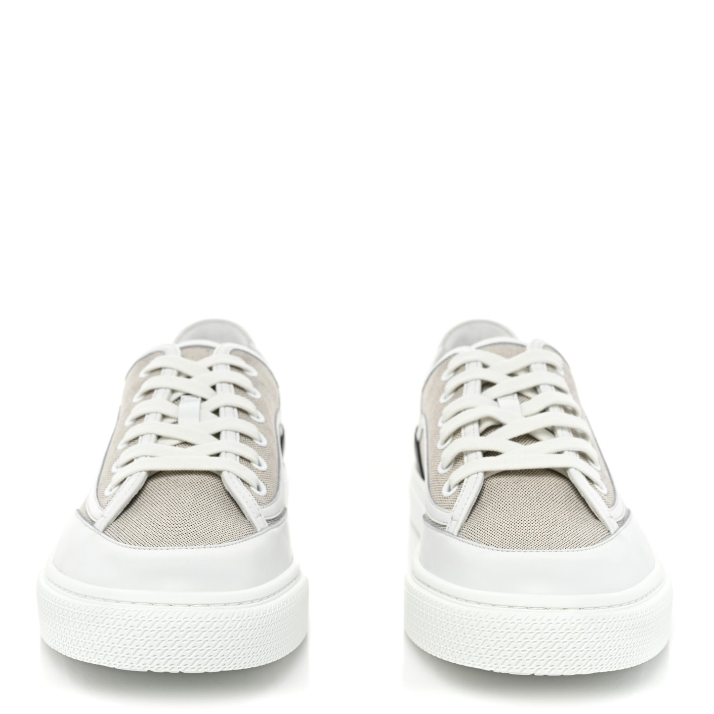 Canvas Calfskin Get Sneakers 40 Prunoir Blanc