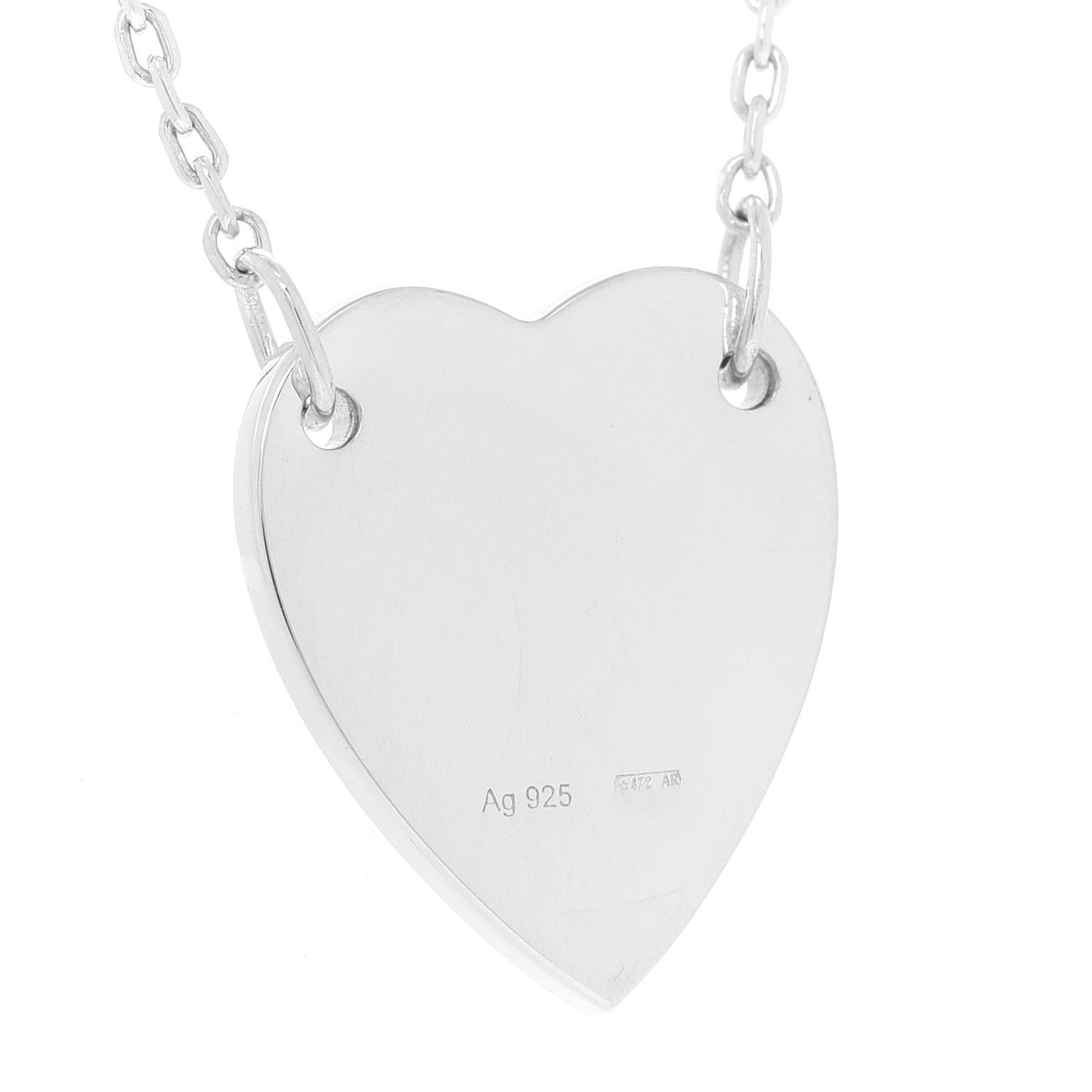 Sterling Silver Trademark Heart Pendant Necklace