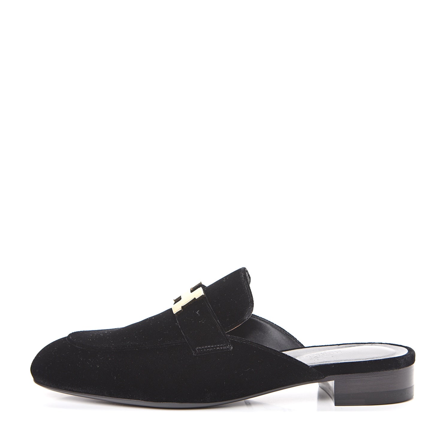 Velvet Trocadero Mule 38 Black