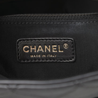 Chanel Calfskin Quilted Medium Chain Me Hobo Black 6 of 12