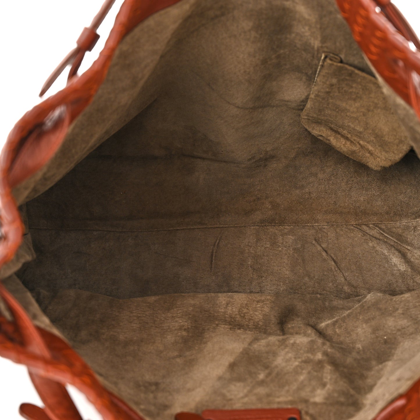 Nappa Intrecciato Medium Garda Bag Rust