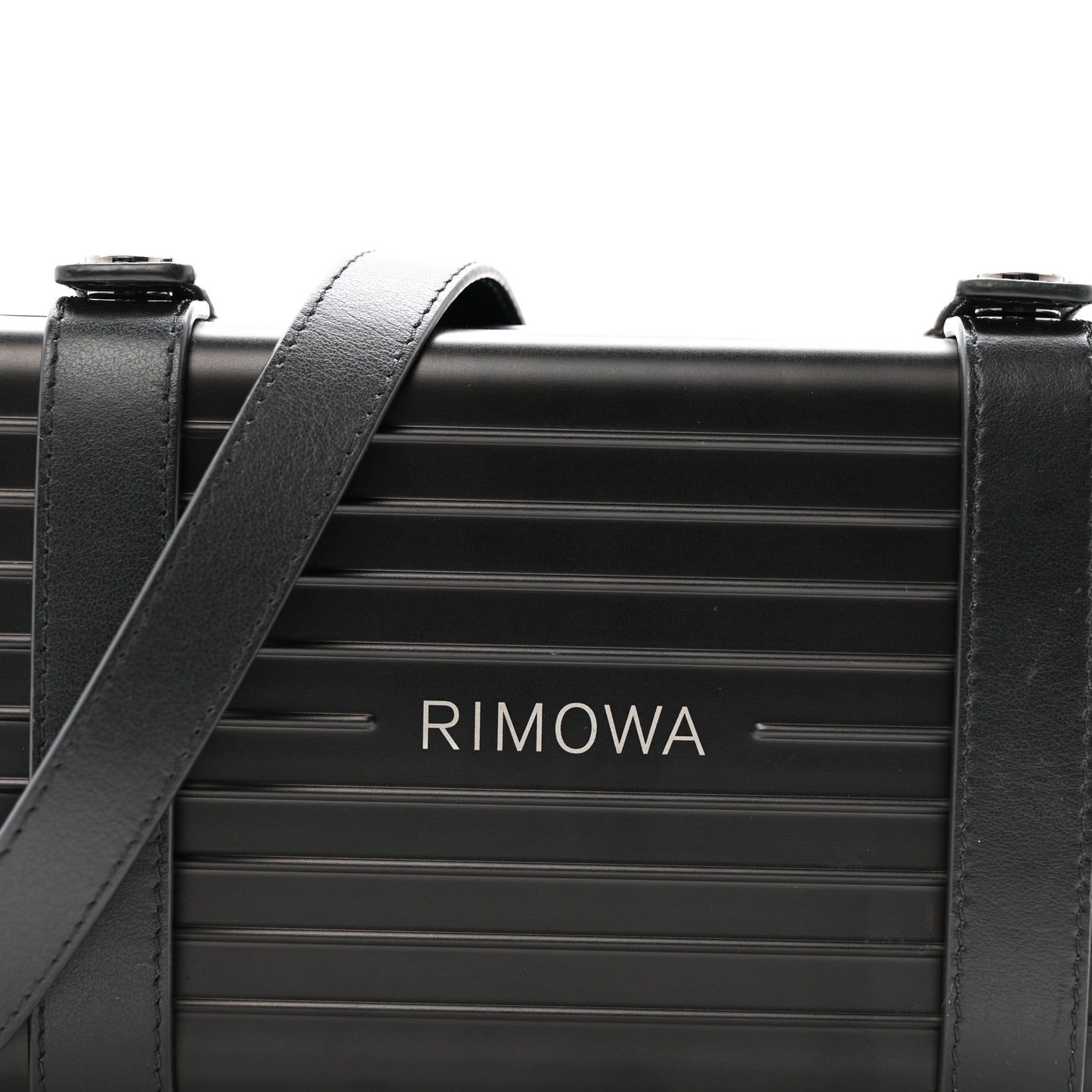Matte Aluminum Personal Cross-Body Bag Black
