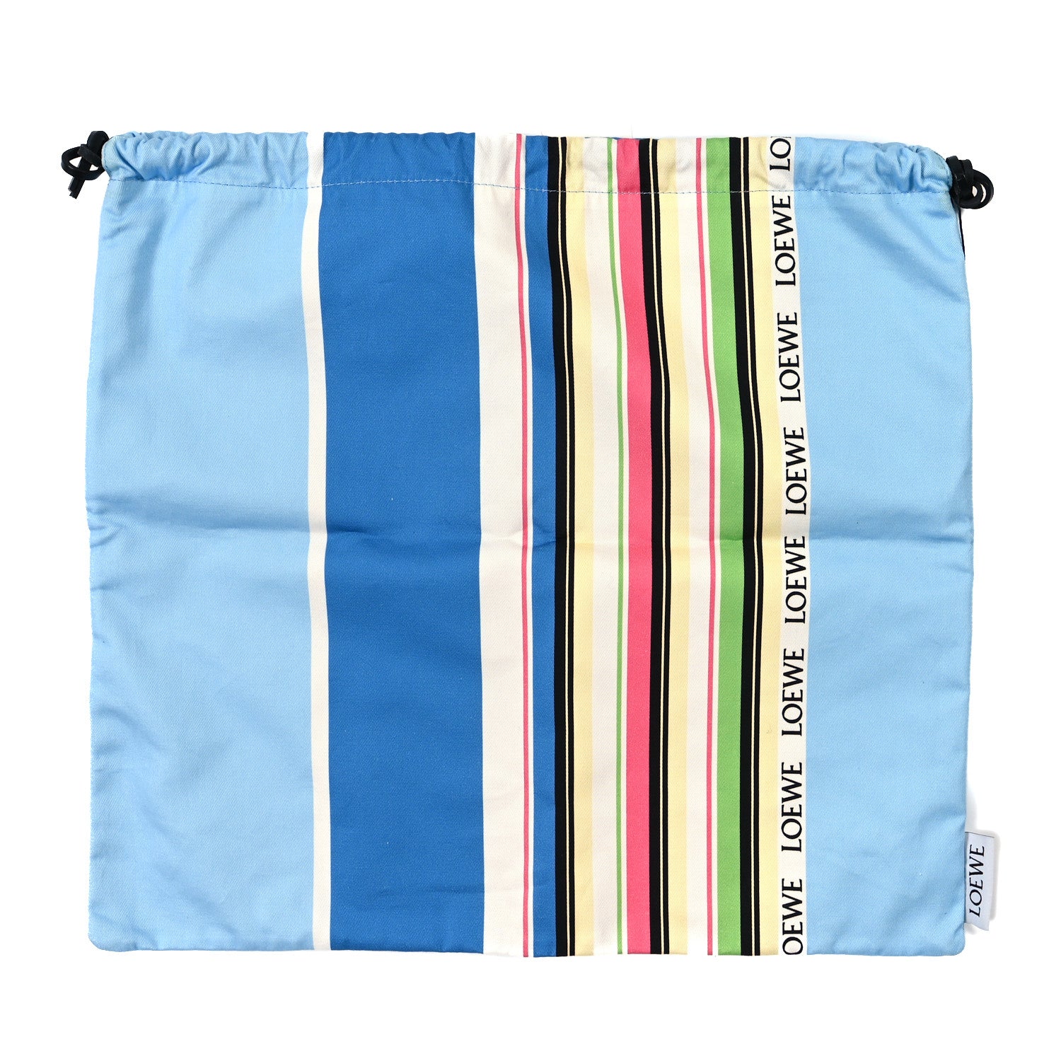 Loewe Canvas Striped Large Drawstring Pouch Blue Multicolor 1 of 5