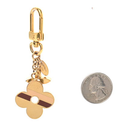 Louis Vuitton Stripes Flowers Bag Charm 2 of 4