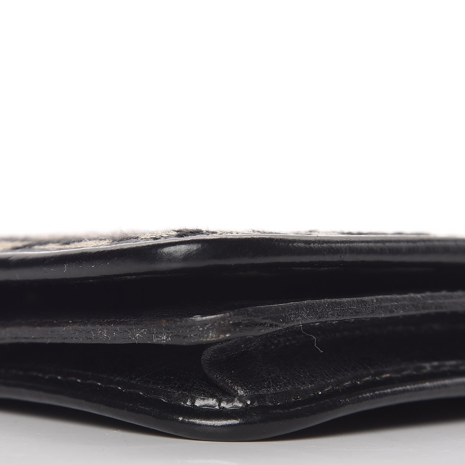 Christian Dior Monogram Flap Wallet Black 7 of 12