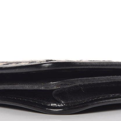 Christian Dior Monogram Flap Wallet Black 7 of 12