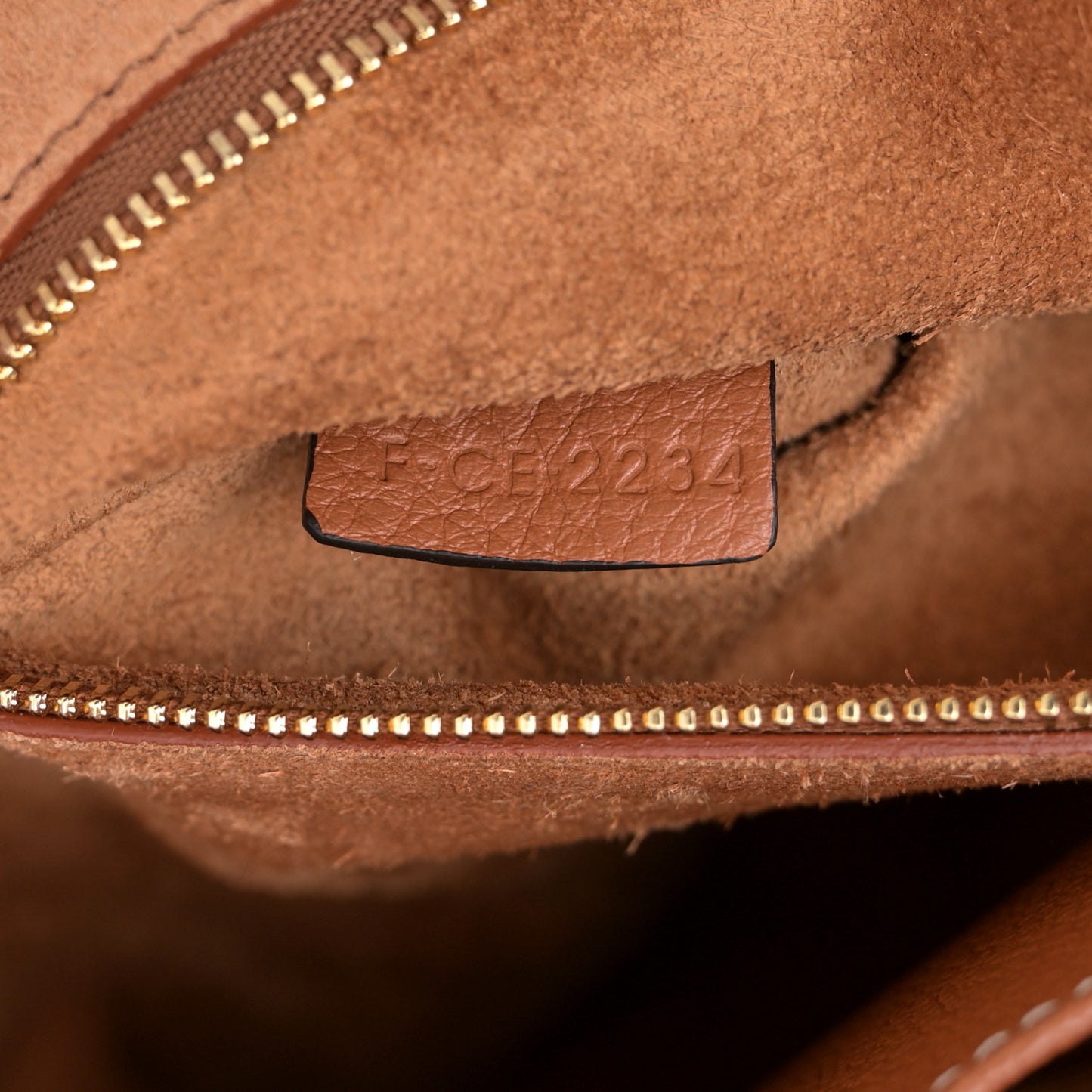 Grained Calfskin Triomphe Medium Cabas Anais  Tan