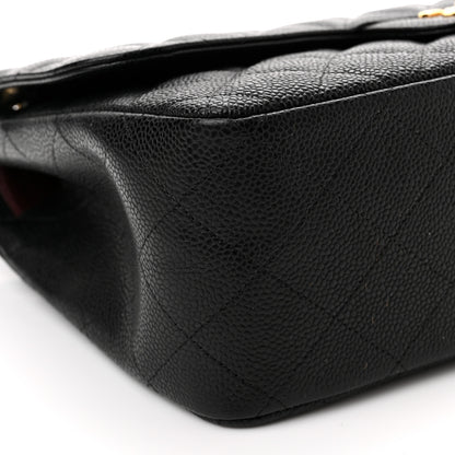 Chanel Caviar Quilted Jumbo Double Flap Black 9 of 10
