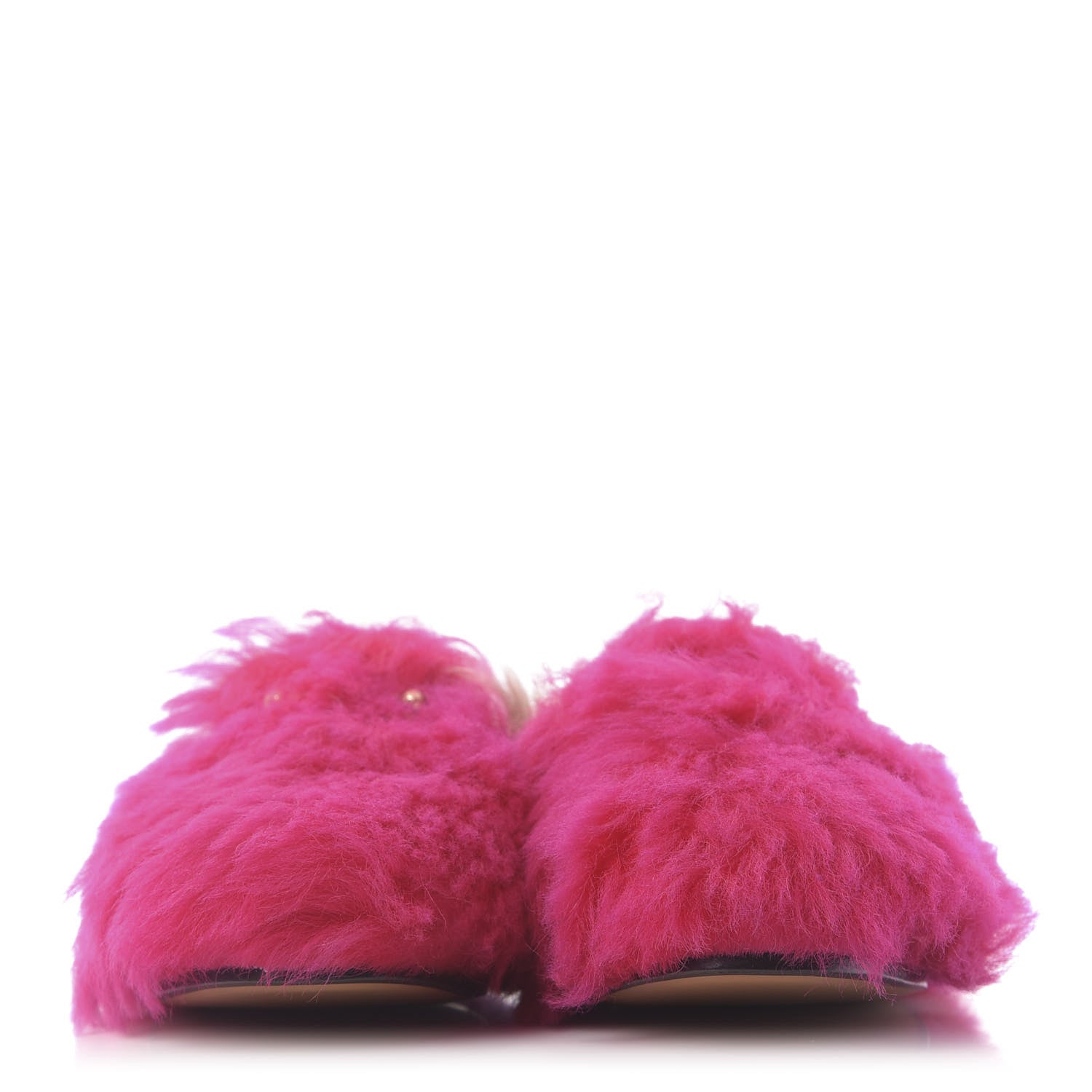 Gucci Merino Wool Womens Princetown Slippers 37.5 Raspberry Lipstick Natural 2 of 10