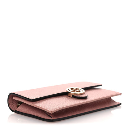 Gucci Dollar Calfskin Interlocking G Chain Wallet Soft Pink 4 of 14