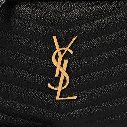 Saint Laurent SAINT LAURENT Grain De Poudre Matelasse Monogram Mini Lou Camera Bag Black 8 of 11
