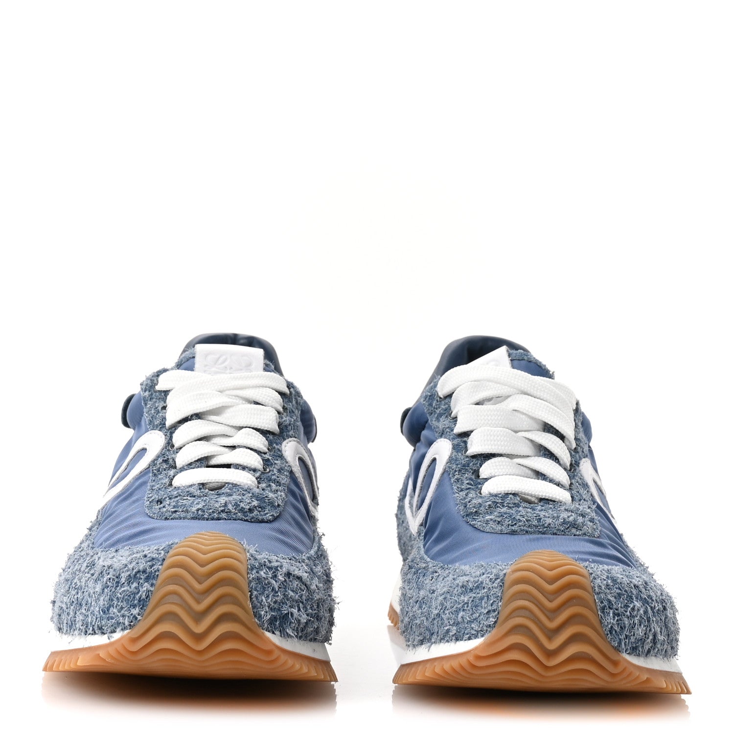 Loewe Brushed Suede  Nylon Flow Runners Sneakers 39 Raw Denim 3 of 9